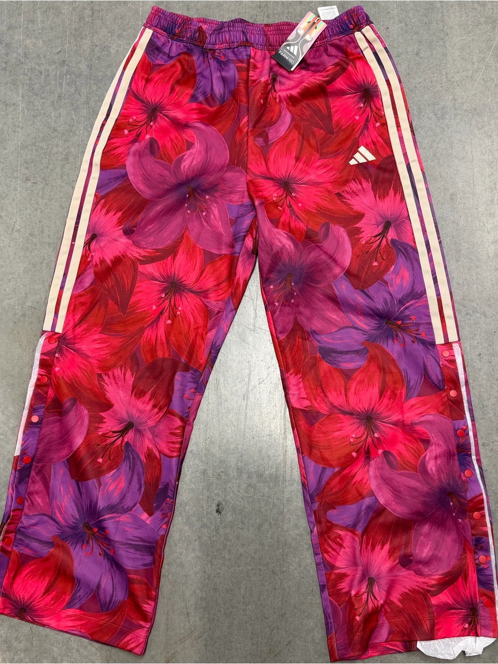 adidas x FARM Rio Pink Floral Track pants - Picture 2 of 4